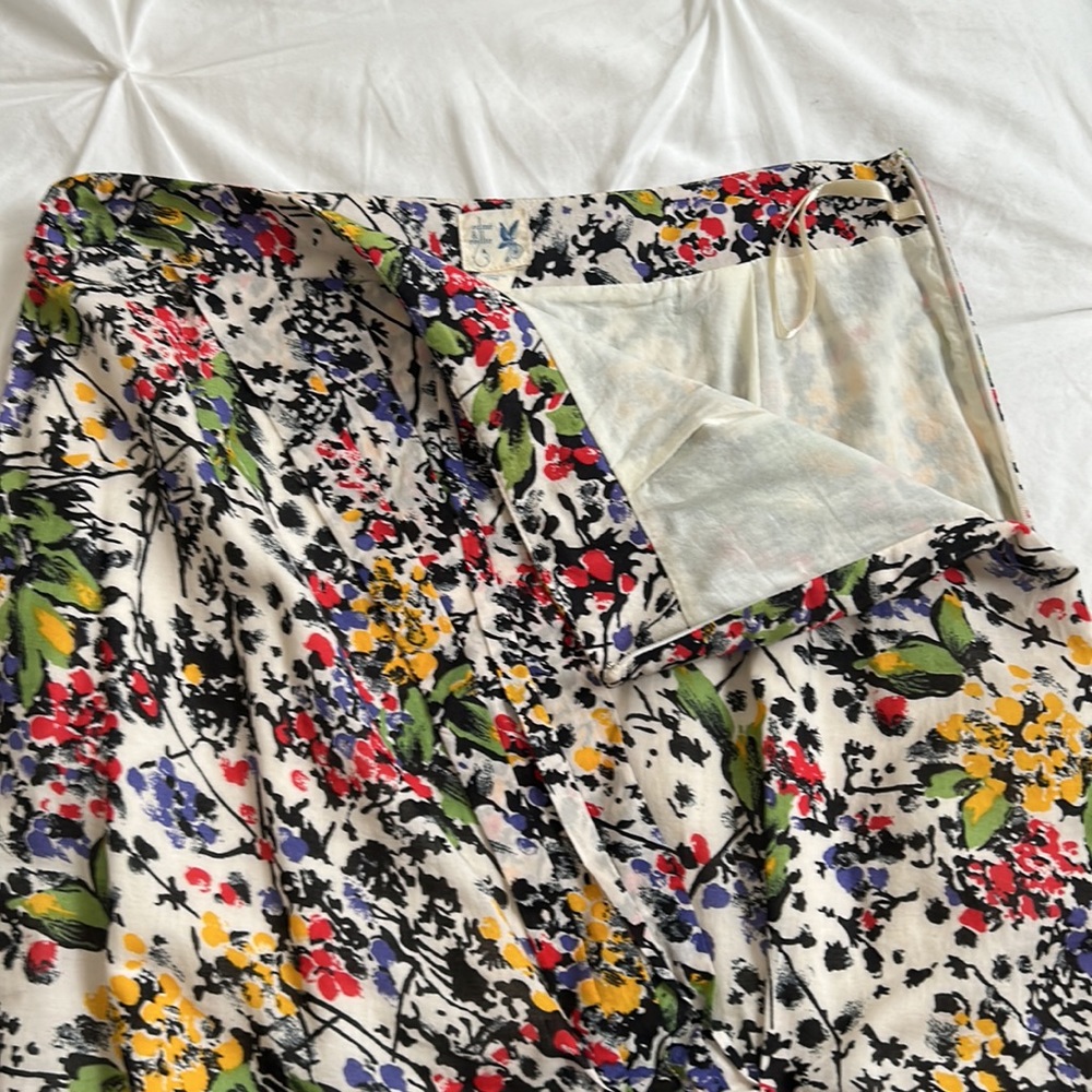 Anthropologie edme & esyllte floral print ruffle skirt 6 - Picture 6 of 7